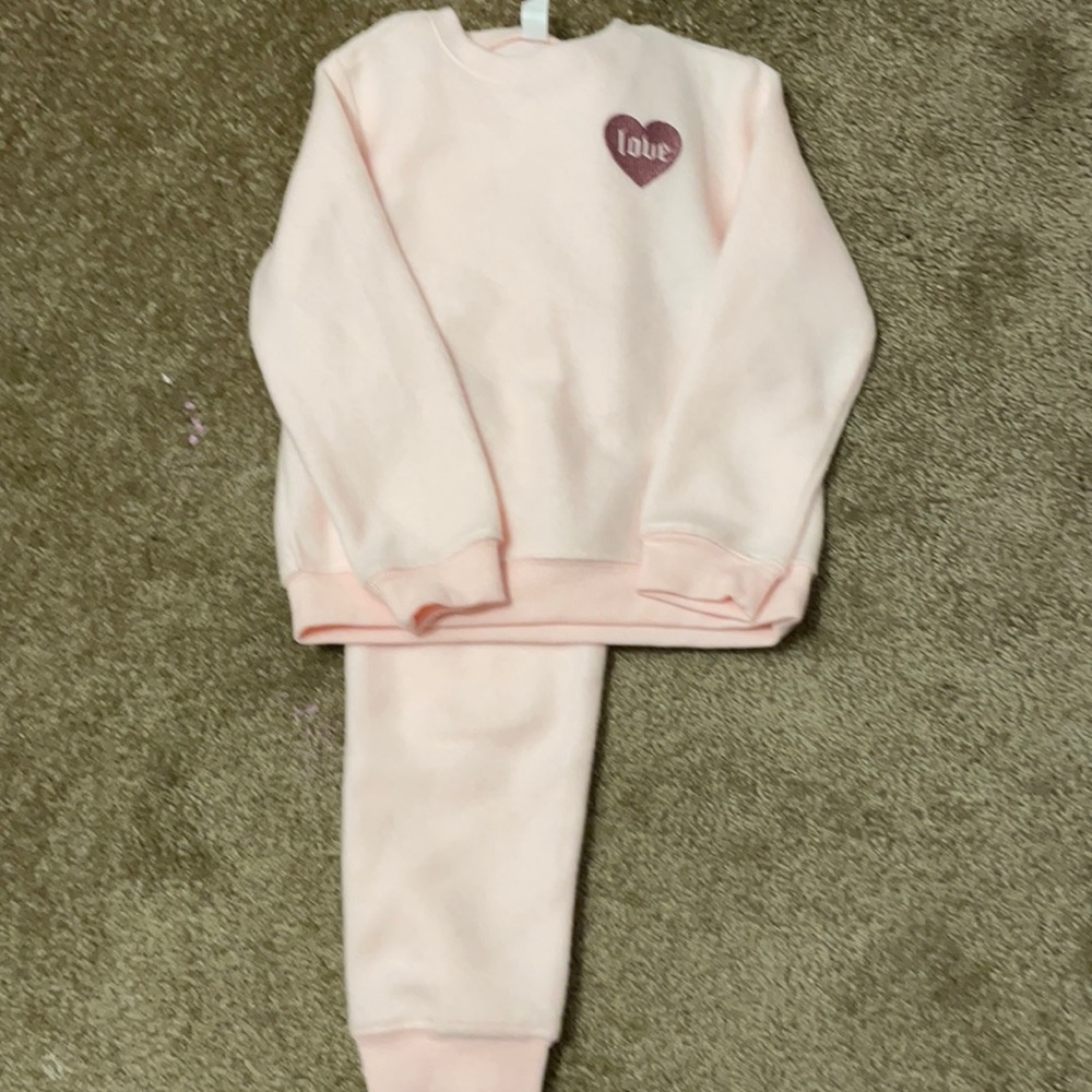 Pink girl sweatsuit size 4